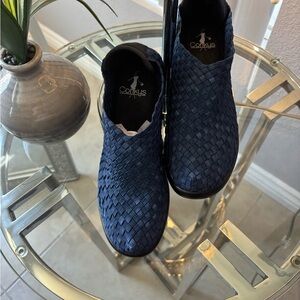 Corkys Blue Woven Slip-On Shoes